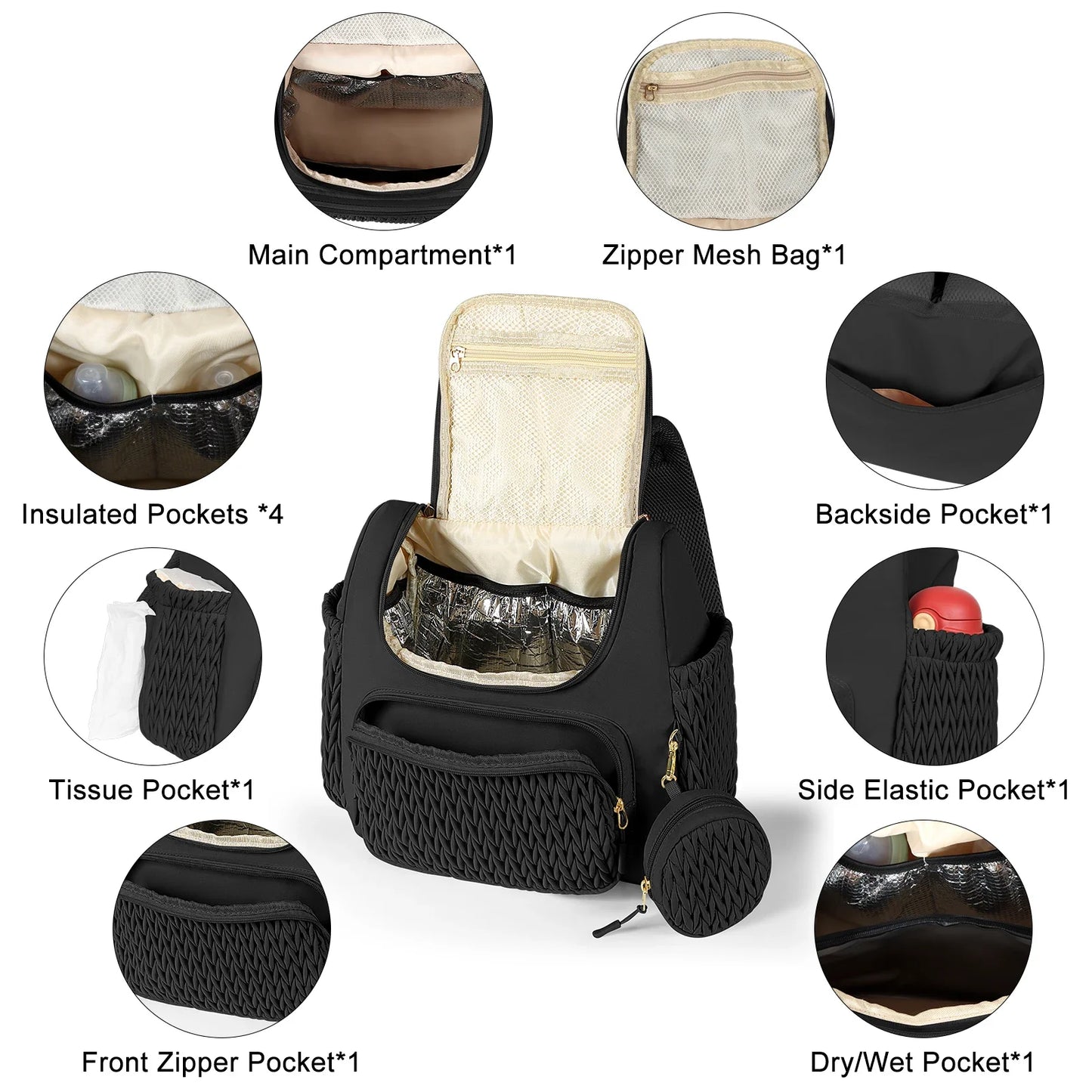 NestGo™ Swift – Compact Diaper Backpack